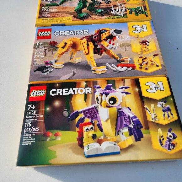 NEW LEGO Creator 3-in-1 BUNDLE Lion Safari Dinosaurs Fantasy Forest Creatures 31 - Picture 13 of 15